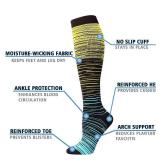 Double Couple 3 Pairs Compression Socks Men Women Knee High Compression Stockings for Sports Support Socks