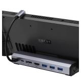 JSAUX Docking Station for Steam Deck/Rog Ally/Legion Go, 7-in-1 Steam Deck Dock with HDMI 4K@60Hz, DisplayPort, Gigabit Ethernet, USB A 3.2 and 100W Charge Compatible with Steam Deck OLED-HB0702