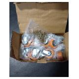 1.5 Inch Casters, ASHGOOB Caster Wheels/Casters Set of 8, 360° Swivel Universal Plate Caster Wheels for Storage Box/Small Furniture/Kitchen Appliances, Orange Polyurethane (PU) Castors (8 Pack)