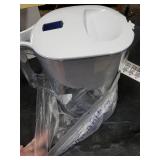 Amazon Basics 10-Cup Pitcher with Filter Compatible with Brita Water Filter Pitcher for Clean, Crisp Water, WQA and NSF Certified, Made in Europe