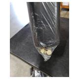 Procade Office Trash Can with Lid, Black Bathroom Trash Can with Gold Edge, Modern Narrow Garbage Can with Legs, Slim Plastic Trash Bin for Bedroom, Living Room,Kitchen,Toilet, 4 Gallon