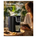 SHARDOR Single Serve Coffee Maker 2.0, Hot and Iced Coffee Machine for K Cup Pods & Ground Coffee, 6 to 14 oz Brew Sizes, 50 oz Removable Water Tank, Bold Brew Setting, Stainless Steel, Black