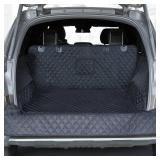 PETICON SUV Cargo Liner for Dogs, Waterproof Pet Cargo Cover Dog Seat Mat for SUVs Sedans Vans with Bumper Flap Protector, Non-Slip, Large Size Universal Fit, Black