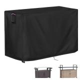 Iptienda Outdoor Table Cover for Tall Bar Height Patio Table, 51inch Waterproof Prep Table Cover for Dining Table,Grill Cart,Stainless Steel/Metal Table,Black-51L x 24W x 35H