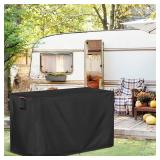 Iptienda Outdoor Table Cover for Tall Bar Height Patio Table, 51inch Waterproof Prep Table Cover for Dining Table,Grill Cart,Stainless Steel/Metal Table,Black-51L x 24W x 35H