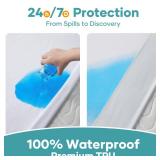 OhGeni 100% Waterproof Mattress Protector, Twin XL, Fitted Sheet with Deep Pockets, 6