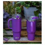 Beast 50 oz Tumbler Stainless Steel Vacuum Insulated Coffee Ice Cup Double Wall Travel Flask (Deep Purple) NO LID OR STRAW