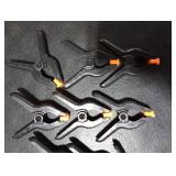 12 Pack Plastic Spring Clamps, 3.5inch Small Heavy Duty Clips for Crafts, Backdrop Stand, Woodworking, Photography Studios (Black)