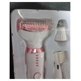 Electric Razors for Women, Bikini Trimmer 4 in 1 Lady Shaver, Wet/Dry Cordless Hair Remover for Nose Hair Face Eyebrow Arms Legs Armpit Underarm Pubic Area Electric Grooming Set LED Display
