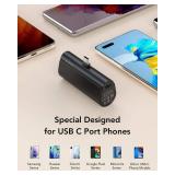 VEGER 2 Packs of Small USB C Portable Chargers, 5000mAh Power Bank Fast Charge Travel Essentials Battery Pack Compatible for iPhone 17/Air/17 Pro/17 Pro Max, Samsung Galaxy S25/S24/Android