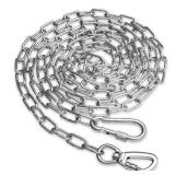 Heavy Duty Dog Chain for Yard-25FT Metal Dog Chain Leash Chew Proof,Long Dog Lead for Outside with Strong Swivel Hook,Outdoor Dog Runner for Camping,Dog Tie Out Cable for Small Medium Dog up to 90LBS