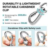 Heavy Duty Dog Chain for Yard-25FT Metal Dog Chain Leash Chew Proof,Long Dog Lead for Outside with Strong Swivel Hook,Outdoor Dog Runner for Camping,Dog Tie Out Cable for Small Medium Dog up to 90LBS