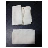 Chyhomenyc Kitchen Curtains 24 Inch Length, Light Filtering Short Window Curtain for Bathroom Basement, Yellowish Small Curtains, Each 30x24 Inch, 2 PCS, Cream