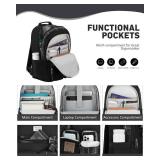 KROSIAS School Backpack for Girls, Cute Kawaii Plaid Kids Bookbag Large 15.6 Inch Laptop Bag for Middle High School College Backpacks for Women Students Teenager, Black