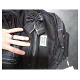 KROSIAS School Backpack for Girls, Cute Kawaii Plaid Kids Bookbag Large 15.6 Inch Laptop Bag for Middle High School College Backpacks for Women Students Teenager, Black