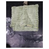 Volcanics Pack of 2 Sage Green Decorative Throw Pillow Covers 18x18 Inch, Soft Corduroy Striped Square Cushion Cases, Modern Farmhouse Boho Home Decor for Spring Couch Bed Sofa Living Room