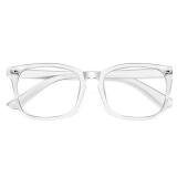 Okany Blue Light Glasses for Kids Blue Light Blocking Glasses for Girls Boys Anti Glare Computer Gaming Glasses Eyestrain Protection Glasses for Age 3-10 (White)