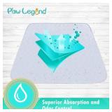 Paw Legend Washable Reusable Dog Pee Pads Super Absorbent (2 Pack) - Washable Reusable Puppy Training Pads | Quality Travel Pee Pads for Dogs | Absorbent and Odor Controlling