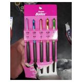 Susan Bates Silvalume Soft Ergonomic Crochet Hook Set Sizes G6/4mm to K10.5/6.5mm