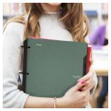 Five Star Flex Refillable Notebook + Study App, College Ruled Paper and 1-1/2 Inch TechLock Ring Binder with Pockets, Tabs and Dividers, 300 Sheet Capacity, Seaglass Green (29324AQ8)