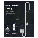 Pawfly Aquarium Acrylic CO2 Diffuser, Fish Tank Atomizer with Improved Ceramic Disc, Aquarium CO2 Diffuser with Built-in Check Valve and Suction Cups for Aquarium Plants