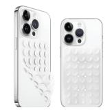 2 Pack Silicone Suction Cup Phone Case Mount Double Sided, Silicone Phone Stand for iPhone and Android, Hands-Free Phone Accessories Strong Grip Holder for Selfies and Videos Creators(Transparent)