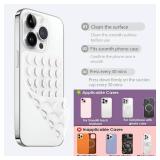 2 Pack Silicone Suction Cup Phone Case Mount Double Sided, Silicone Phone Stand for iPhone and Android, Hands-Free Phone Accessories Strong Grip Holder for Selfies and Videos Creators(Transparent)