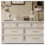 goldenwarm Kitchen Cabinet Pulls Brushed Brass Drawer Handles - Modern Cabinet Drawer Pulls Gold Kitchen Hardware, 4.5in Hole Centers, 5 Pack