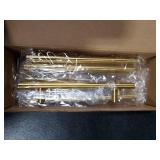 goldenwarm Kitchen Cabinet Pulls Brushed Brass Drawer Handles - Modern Cabinet Drawer Pulls Gold Kitchen Hardware, 4.5in Hole Centers, 5 Pack