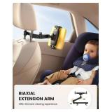 Lamicall Car Headrest Tablet Holder - [3 in 1 Extension Arm] Adjustable Tablet Car Mount for Back Seat, Road Trip Essentials for Kids, for 4.7-11 Device Like iPad Pro, Air, Mini, Galaxy, Fire, Black