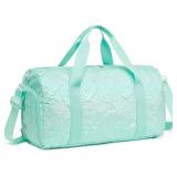 BLUBOON Duffle Bag Girls Kids Cute Gym Bag with Shoes Compartment & Wet Separation Waterproof Sports Overnight Travel Bag