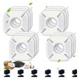 24 Packs Cat Water Fountain Filters Replacement,Compatible with VEKENÂ for 67 oz/2L, 85 oz/2.5L, 95 oz/2.5L, 135 oz/4L Automatic Pet Fountain (12 Replacement Filters +12 Pre-Filter Sponges)