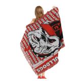 Northwest The Company NCAA Georgia Bulldogs Woven Jacquard Throw Blanket, 48 x 60, Double Play