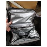 kalyerparty 21L Double Deck Large Capacity Lunch Bag Leak-Proof Insulated Lunch Box for Men & Women Adults, Expandable Cooler Bag for Office Travel Picnic, Multi-Pocket Easy to Clean