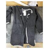 Dokotoo Winter Coats for Women 2025 Winter Outfits Coatigan Long Cardigan Sweaters Chunky Long Sleeve Oversized Long Sweaters Lady Jackets Outerwear with Pockets Black Cardigan for Women M