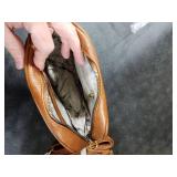 VODIU Quilted Crossbody Bags for Women Purses Handbags Small Vegan Leather Shoulder Bag with Wide Strap Trendy Cross Body Purse Brown