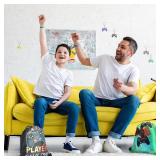 Hungdao 48 Pcs Video Game Party Favors 16 Gamer Party Drawstring Bags Gaming Goodie Bag 16 Wristbands 16 Keychains for Birthday