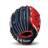 Franklin Sports Baseball and Softball Glove - Field Master - Baseball and Softball Mitt , Red, White, Blue, 14.0