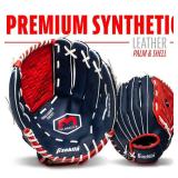 Franklin Sports Baseball and Softball Glove - Field Master - Baseball and Softball Mitt , Red, White, Blue, 14.0