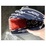 Franklin Sports Baseball and Softball Glove - Field Master - Baseball and Softball Mitt , Red, White, Blue, 14.0
