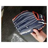 Franklin Sports Baseball and Softball Glove - Field Master - Baseball and Softball Mitt , Red, White, Blue, 14.0