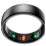 EOGBM Smart Health Ring Sleep Health Tracker for Women Men with Heart Rate, Blood Oxygen, Sleep Monitor, Steps,Calories, 5ATM Waterproof for iPhone/Android, No Subscription Fee(Black, 10#)