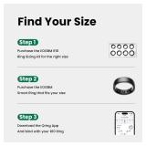 EOGBM Smart Health Ring Sleep Health Tracker for Women Men with Heart Rate, Blood Oxygen, Sleep Monitor, Steps,Calories, 5ATM Waterproof for iPhone/Android, No Subscription Fee(Black, 10#)