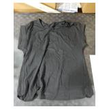 Womens T Shirts Spring Summer Tops Cap Sleeve Crew Neck Casual Business Dressy Blouses Beach Clothes Fashion Outfits Black Large