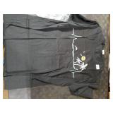 Heartbeat with Tropical Palm Trees Beach Island Sunset T-Shirt Large