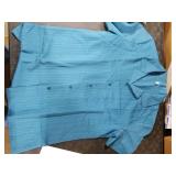 COOFANDY Mens Summer Shirts Short Sleeve Casual Linen Shirts for Men Hawaiian Beach Shirt Dark Blue Small