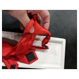 JEMYGINS Red Boys Tie Pre-tied Adjustable Kids Necktie for Age 8-12 Wedding School Graduation(14)