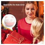 AMAFACE Kids Wireless Earbuds TWS Bluetooth 5.3 Headphones Touch Control with Pink Kitty Wireless Charging Case IPX5 Waterproof HiFi Stereo Headsets in-Ear Earphones Built-in Microphone