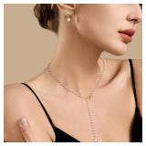 Raicegs Pearl Jewelry Set for Women Wedding Gold Pearl Bow Necklace Bracelet Earrings Set Bride Bridesmaid Dainty Bow Jewelry Gift for Women