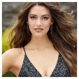 EleQueen Sparkle Marquise Rhinestone Crystal Statement Dangle Earrings for Women, Black-Tone Black Crystals Art Deco Prom Chandelier Jewelry for Wedding Bridal